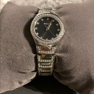 Watch jewelry silver diamond